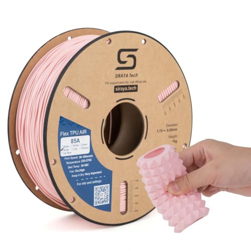 Image of Siraya Tech Flex TPU Air - Active Foaming 3D Printer Filament, Blush 1kg | Adjustable Hardness (65A-82A), Up to 50% Lighter, High-Speed Printing, Easy to Print Soft TPU for Wearables & Prototypes