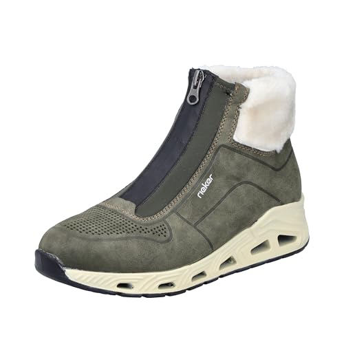 Bottines Rieker Femme N5271 : chaussures confortables en cuir noir pour l'hiver