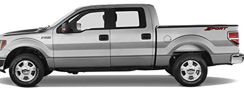 Image of Red Sport Bedside Decals: Fits 2017-2019 Ford Trucks 2 Decals Included Air Release Vinyl