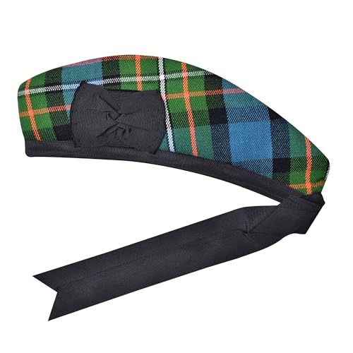 Image of Glengarry Cap-Traditional Scottish Hat, Acrylic Wool Tartan Glengarry hat, Kilts /Bagpipes Accessories