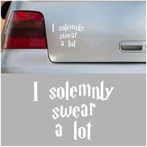Amazon.com: I Solemnly Swear A Lot Sticker Decal, Funny Bumper Sticker ...