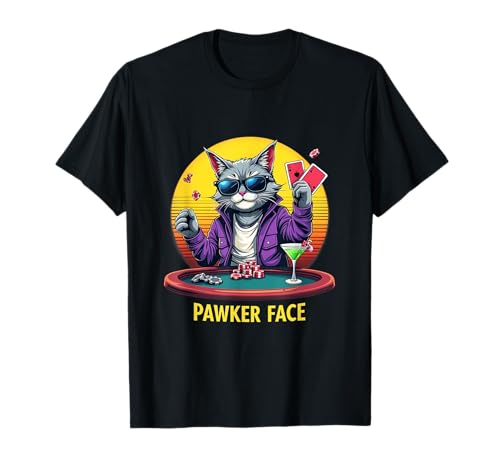 Marrant Chat Jeu Casino Poker Humour T-Shirt