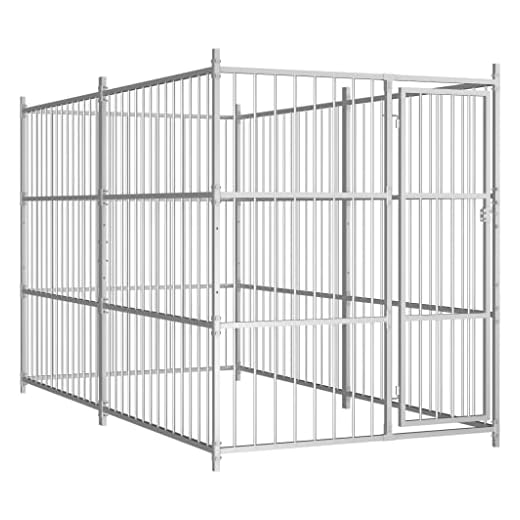 vidaXL Chenil d'Extérieur pour Chiens 300x150x185 cm Enclos Parc Cage Niche Chiots