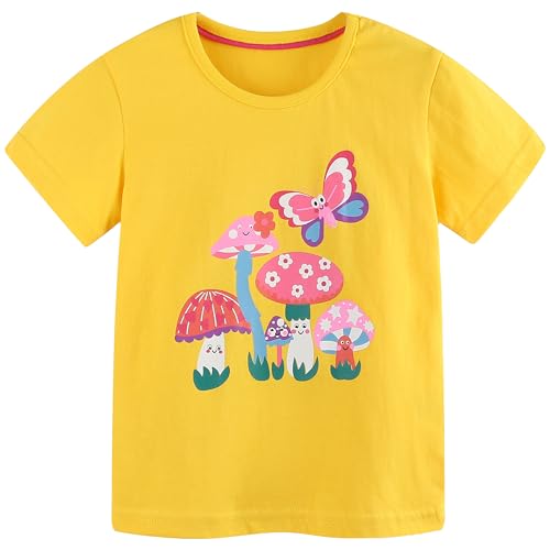 AIWUHE Toddler T Shirts Cotton Summer Tshirts Boys Girls Short Sleeve Tee Tops Casual Graphic Clothes Crew Neck Shirts 2-6Y