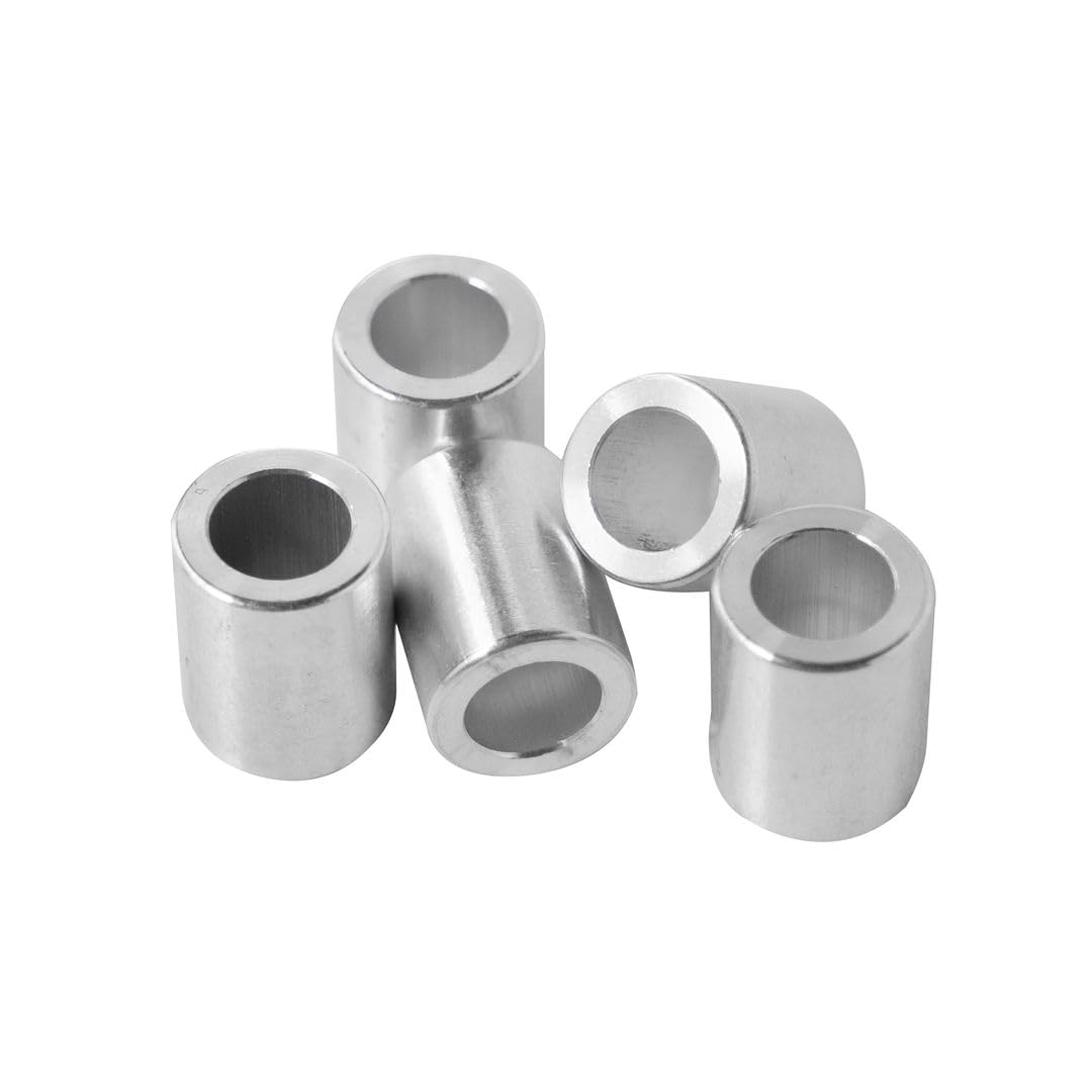 Aluminum Spacer 1/2 OD x 5/16 ID x Choose Your Length, Round Spacer Unthreaded Standoff Bushing Plain Finish, Fits screws bolts 5/16 or M8 by Metal Spacers Online (5/8 Length, 25 Pack)