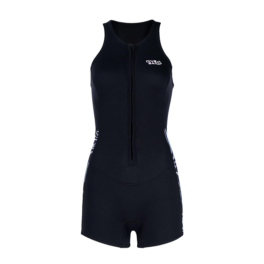 GETBSTOOP 2MM Neoprene Women with Front Zip Sleeveless Wetsuits Sun Protective -piece Bathing Suit for Swimming Diving Snorkeling Kayaking Surfing
