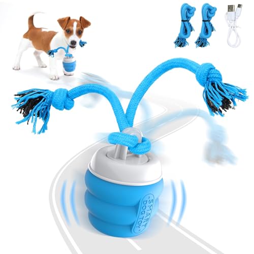PUHOHUN Interactive Dog Toys Ball - Fun Moving Dog Toys to Keep Them Busy | Rechargeable Smart Automatic Dog Ball for Large, Medium, and Small Puppy Dogs for Boredom, Blue