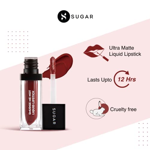 Image of SUGAR Cosmetics Smudge Me Not Liquid Lipsticks for Women | Transferproof & Waterproof | Lasts 12+ Hours | Matte Lipstick | 4.5ml - 28 Trusty Rusty (Rust Red)