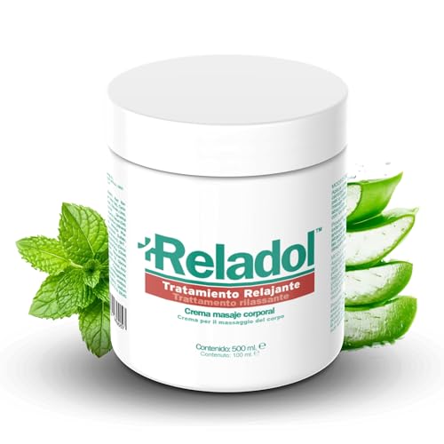 Reladol - Crema Calentadora 500 ml, Gel para Masaje Muscular que Alivia y Proporciona Bienestar a la Piel del Cuerpo con Actividad Antálgica Miorrelajante, Aroma a Mentol