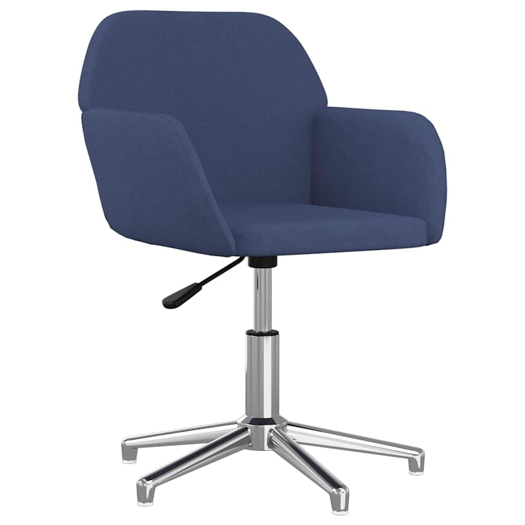 Silla de oficina giratoria azul tela