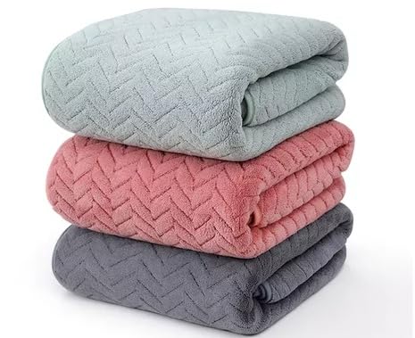 La Mejor Selección de toallas Heredera los mejores 5. 49 T-FOUR 3 Piezas Toallas Baño Completo Grande 70×140 Cm Vellón Coral Fibras Superfinas Sin Pelusa Absorbentes Toalla de Baño Súper Suave y Muy Absorbente para Hogar...