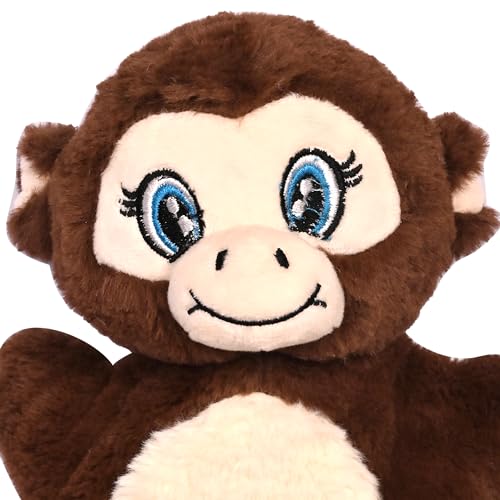 Image of Besties Monkey Hand Puppets for Kids - Soft Hand Puppets for Kids, Story Telling Puppet for Kids, Hand Puppet Toy, Plush Animals Hand Puppet Toys, Fun Play Learning Toys - Brown (Monkey)