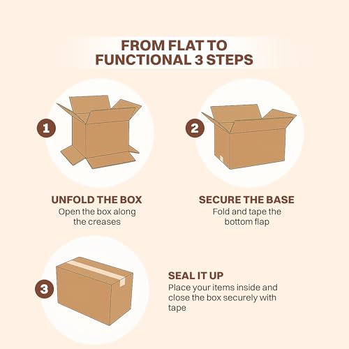 Image of BonKaso 5 Ply Corrugated Boxes for Packaging | 18 inchx12 inchx12 inch (Pack of 10) | Brown Cardboard Packing Box for Shipping, Moving & Storage | Large Cartons for Courier & Goods Transportation