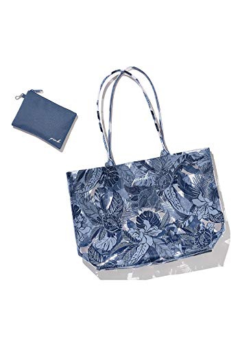 Victoria Secret COSMETIC BAG TOTE BAG. - BIKINI SUN BEACH BAG CITY BEACH TOTE - FERN PRINT ACCENTED