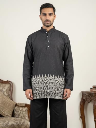 Image of Jompers Men's Ethnic Printed & Thread Work Kurtas