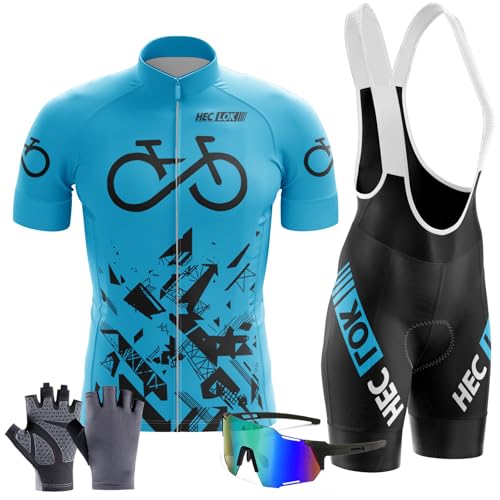 Ensemble de cyclisme homme avec maillot respirant et cuissard gel 9D pour le vélo de route