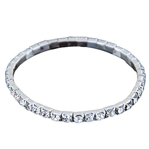 LHHA Strass Stretch Armband Silber Cover