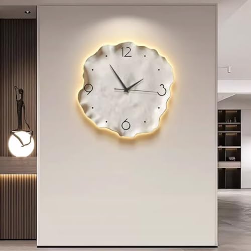 YHWKGZ 3D Wall Art Decor Clock with LED Light, Silent