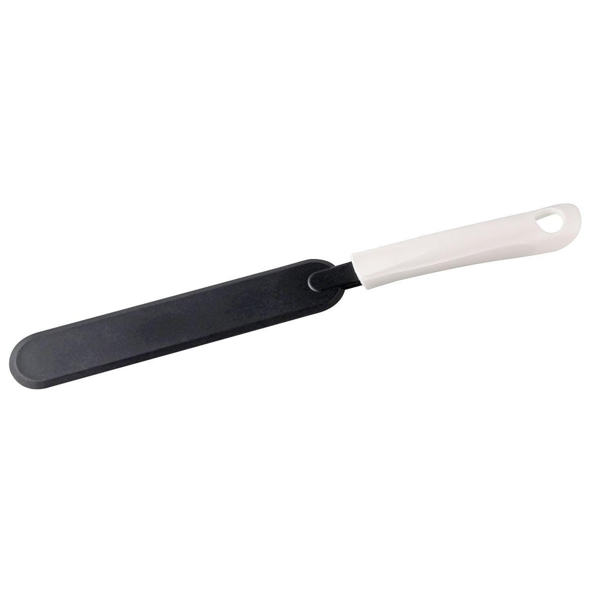 Fackelmann ARCADALINA Spatula, Dough Scraper, Long Jar Spatula, Icing Tool, Anti-Scratch, Non-Stick, Heat-Resistant, Dishwasher Safe, Black & White, 31.5x3.5x1.5cm