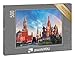 puzzleYOU: Puzzle 500 Teile „Panoramablick auf den Roten Platz mit Moskauer Kreml und Regenbogen“ – aus der Puzzle-Kollektion Moskau, Russland, Roter Platz Moskau