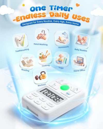 VOCOO Visual Timer for Kids, Digital Countdown Timer, Classroom & Kitchen - image 2