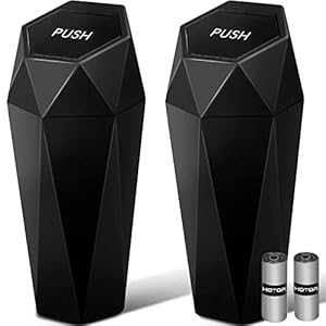 HOTOR-Car-Trash-Can-2-Pack-with-30-Trash-Bags-Mini-Essential-Car-Accessories-for-Interior-Leakproof-Car-Garbage-Can-Multipurpose-Car-Organizers-and-Storage-for-Car-Home-Office-Black