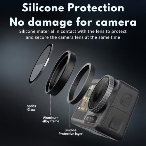 Image of Yantralay ND /CPL Filter Set Compatible with D JI Os mo Action 5 Pro / 4 /3 | Snap-On Design Lens Filters CPL ND16 ND32 ND64 | Os mo Action 5 Accessories