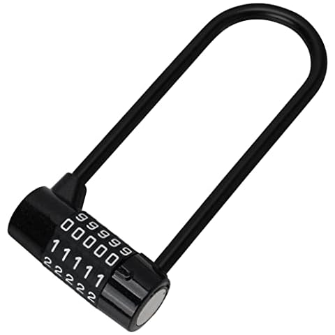 Kurtzy 5 Digit Combination Padlock - 15.5cm/6.1 Inches Long Shackle - Heavy Duty Outdoor Waterproof Lock with Resettable Code - Pad Lock for Bicycles, Gates, Mountain Bike, Gym, School, Shed & Lockers Cover