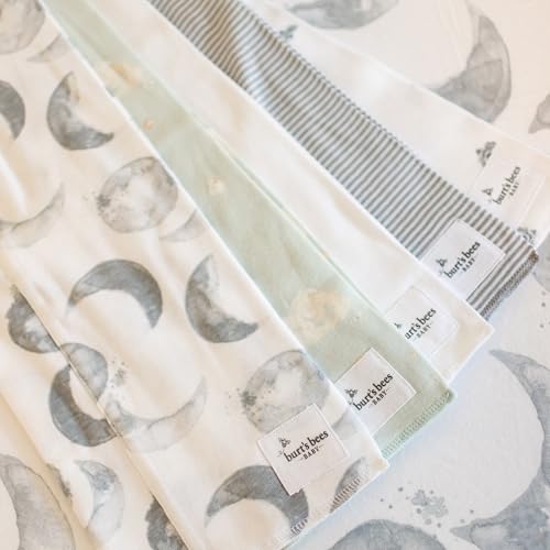 burt39s bees baby infant burp cloths 100 organic cotton extra absorbent soft fabric drool cloths 5-pack newborn must-have essential large burping cloths one size 17 x 1175 inches