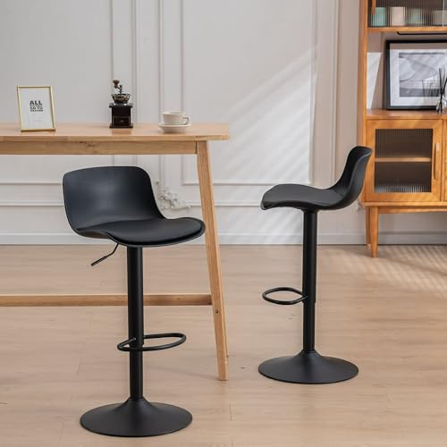 كرسي بار أنيق وعصري - مثالي للمطبخ والبار المنزلي ،ارتفاع قابل للتعديل يندمج هذا الكرسي بسلاسة مع أي ديكور، سواء كان حديثًا أو كلاسيكيًا لون (أسود)