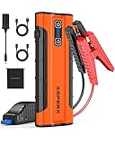 【USB-C PD 18W & DC 12V 10A Ausgang】Große 21000mAh Kapazität mit 3 Schnelllade-USB-C PD 18W Ports (5V/9V/12V), bis zu dreimal schnelleres Aufladen von Telefonen, Tablets, Kameras, Kindle und anderen Geräten. Der 12V 10A Ausgang kann reifenfüller, auto-mini-Kühlschrank, auto-Staubsauger und anderes Autozubehör über den Zigarettenanzünderadapter (im Lieferumfang enthalten) mit Strom versorgen.