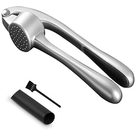 Auyeetek Knoblauchpresse Edelstahl Spülmaschinenfest Garlic Crusher Knoblauchpresse Cover