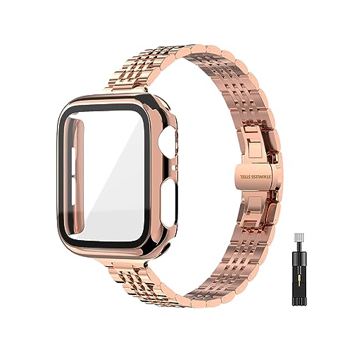 Bracelet Apple Watch 40mm chic en acier pour le bureau et les sorties