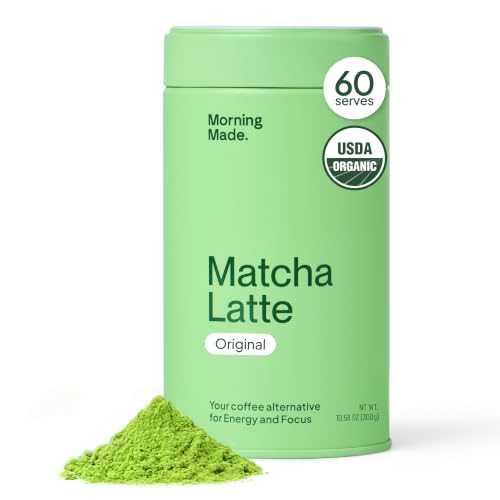 Morning Made USDA Organic Matcha Powder, Sweetened (10.6 oz, 60 Servings)