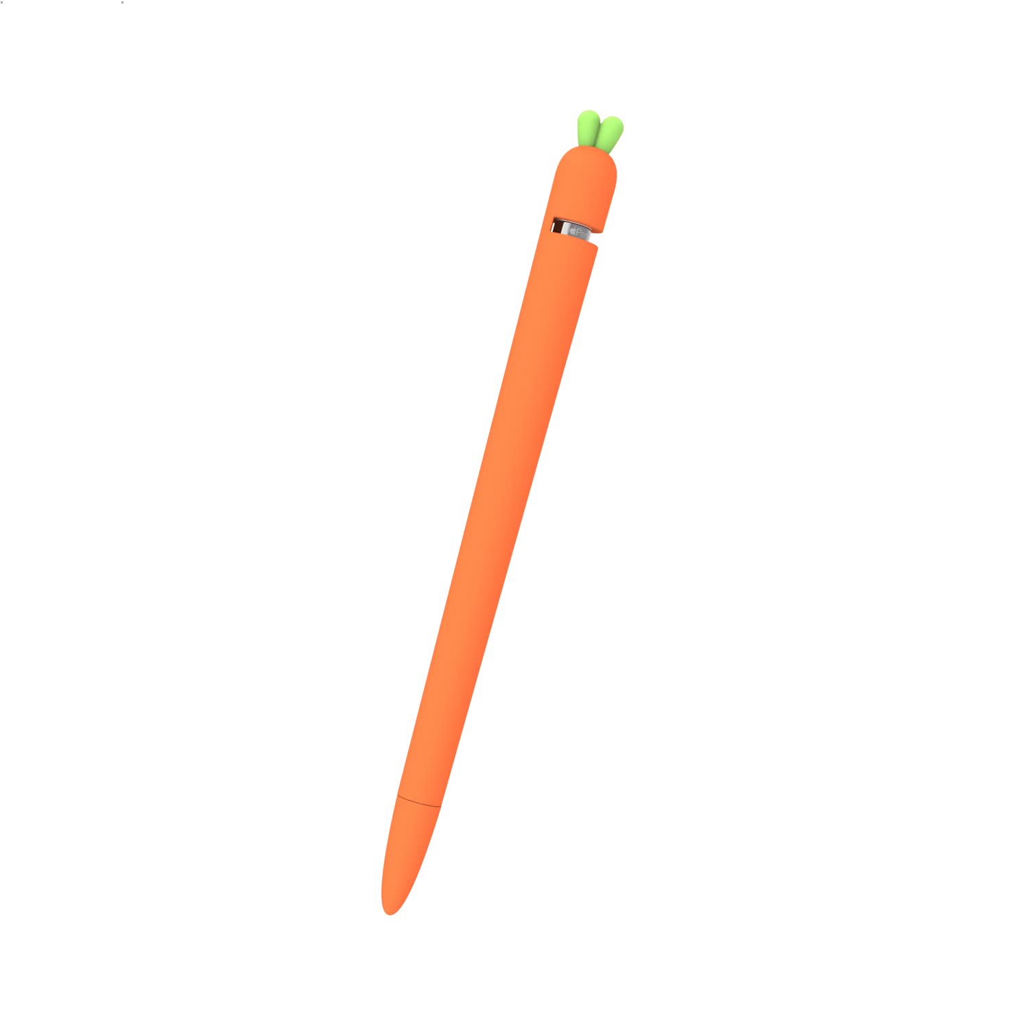Love Mei Silicone Case for Apple Pencil Silicone Sleeve for 1st Generation Holder Protective Skin Cover case for iPad, Cute Carrot Accessories Soft Grip Pouch with Pencil Tip Cover /1st Orange