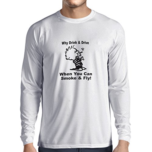 lepni.me Camiseta de Manga Larga para Hombre ¿por qué Beber y Conducir...