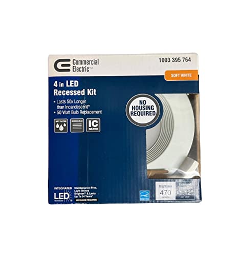 Commercial Electric 4 In. Led Recessed Kit - Soft White #TOP23