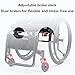 Lightweight Sports Wheelchair Double Brake Self-propelled Aluminum Wheelchair Quick Release Rear Wheels Anti-Tip Wheels for Teenagers Adults Seniors(F,Seat Width 45cm/17.7in)
