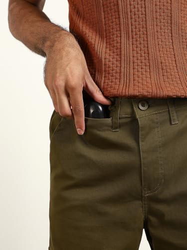 Image of NOBERO Men's Straight Fit Mid Rise Wanderer Travel Cargo Pants | Multiple Pockets | | Lowers for | Casual Wear | Sports | Gym | Trek | Lowers