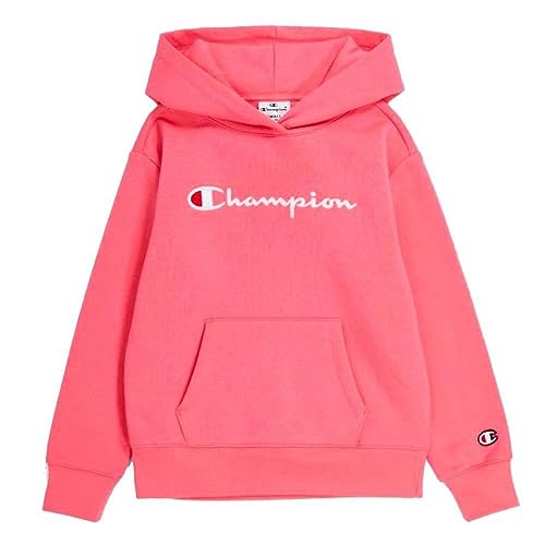 Champion Mädchen und Mädchen Legacy American Classics G Ultralight Powerblend Fleece Kapuzenpullover, Rosa Fluo, 13-14 Jahre