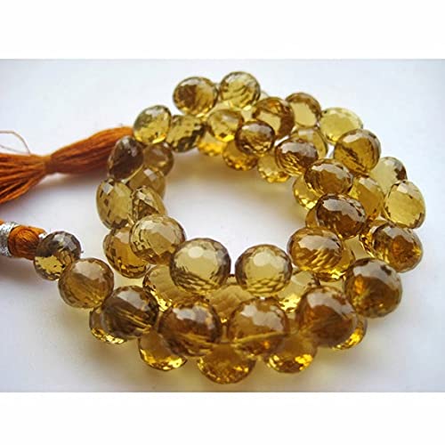 Quartz bière perles oignons briolettes facettées de 7-8mm pour la création de bijoux uniques