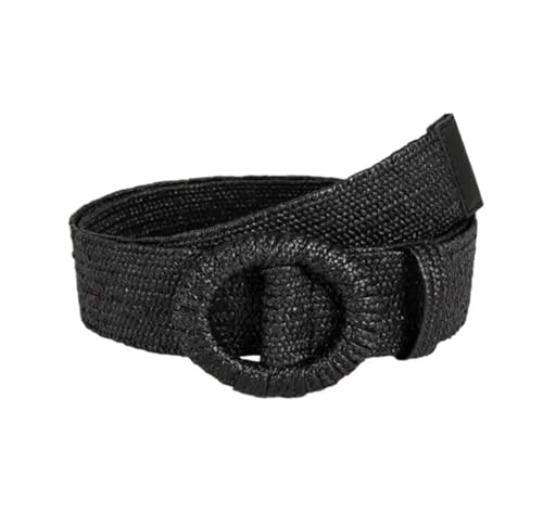 Retro Women Summer Pin Buckle Belts Fashion Female Braided Wide Woven Elastic Straw Grass Girls Waistband for fashion