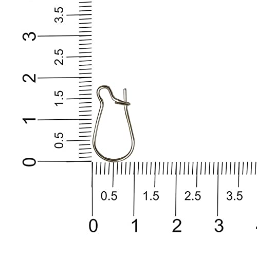Image of Kidney Hooks for Earring Jewellery Making (Pack of 10 Pairs) (10x18mm, Silver)