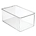 mDesign Closet Stackable Plastic Storage Box with Lid - Container for Organizing Mens and Womens Shoes, Booties, Pumps, Sandals, Wedges, Flats, Heels and Accessories - 5