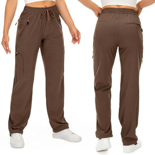 Image of Q - RIOUS Women's Parachute Pants Quick Dry Lightweight Safari Pants Zipper Pockets