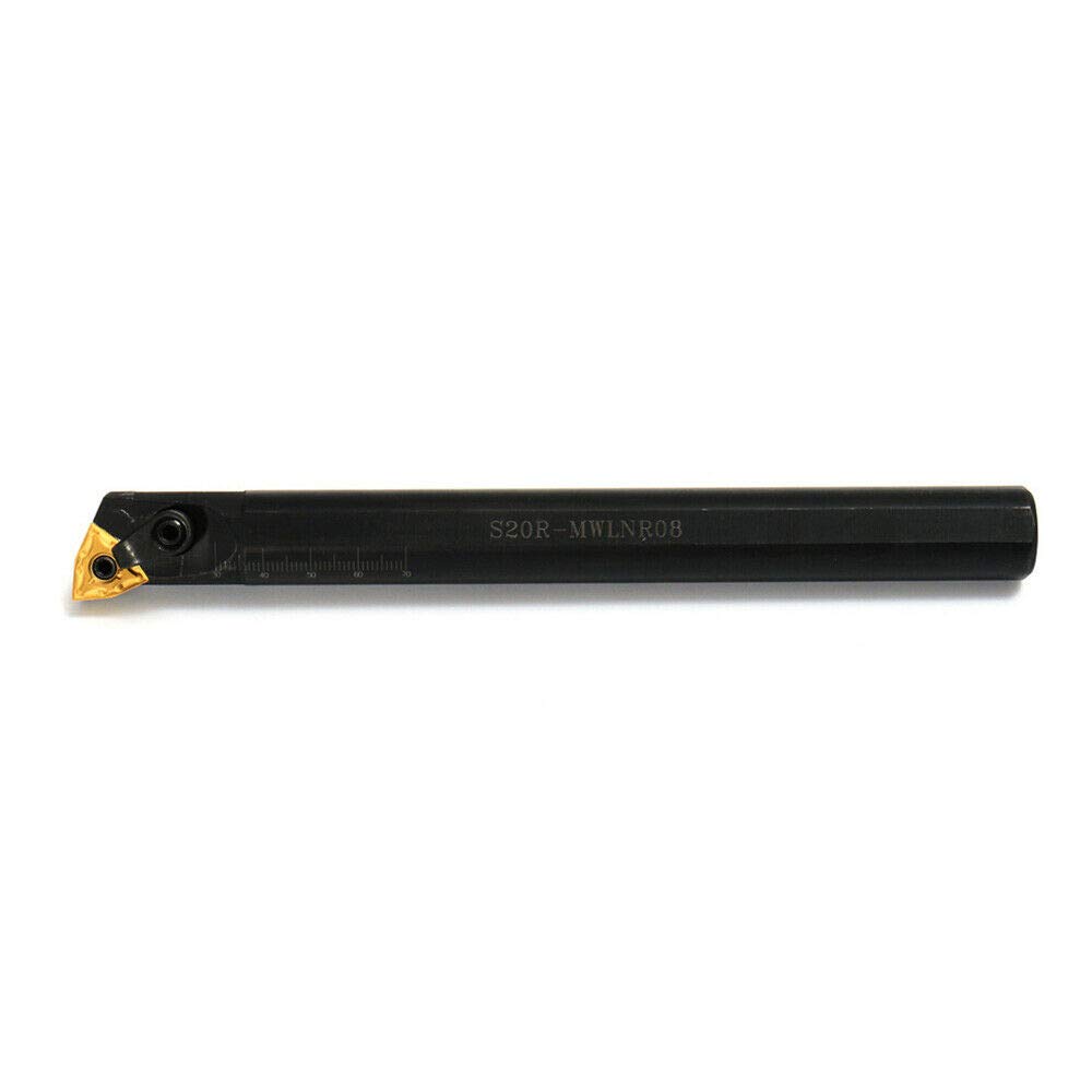 Support De Tournage Avec Inserts Carbure WNMG432 - Barre D'alésage S20R-MWLNR08 - 20 Inserts + 2 Clés - Pour Acier