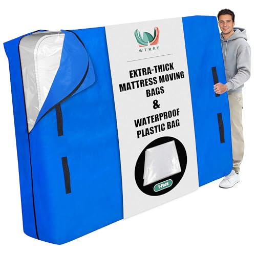 WTREE Double Shield Mattress Bag for Moving and Storage...