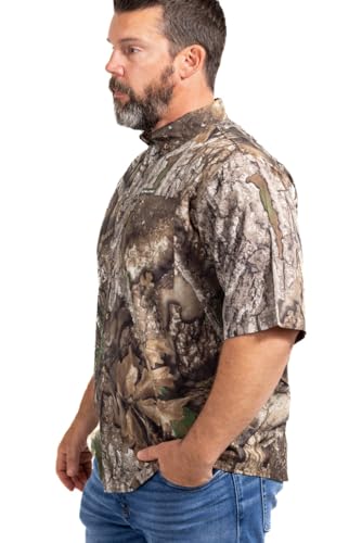 Realtree Men's Button-Down Original Camo Camp Short Sleeve Shirts for Hunting, Hiking and Fishing, Size Small3