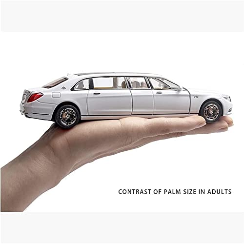 Image of DARVICE 1:24 Diecast Metal Car Model Maybeach Toy Cars For Kids Pull Back Openable Doors With Light Sound|Multicolor