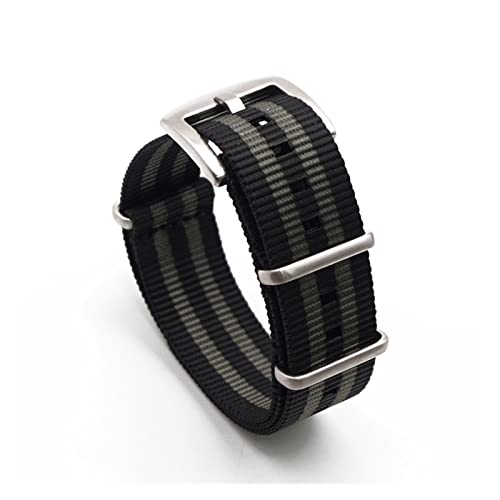 Bracelet montre gris Feng Shui anti-rupture en acier inoxydable 20mm